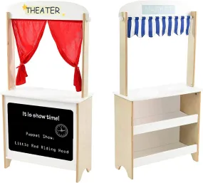 Wood Puppet Theater, Flannel Curtain Puppet Stage