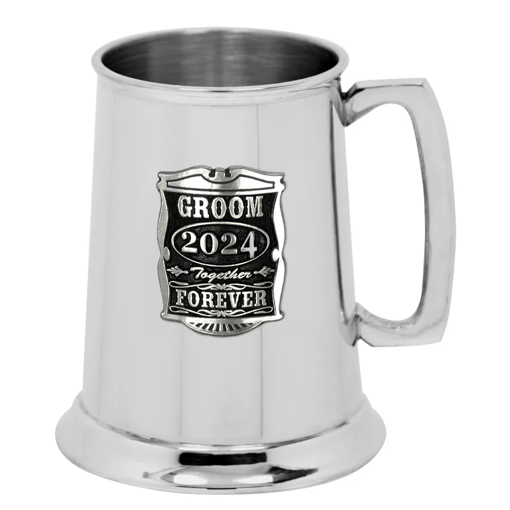 1 Pint* Wedding Groom Pewter Beer Mug Tankard 2024