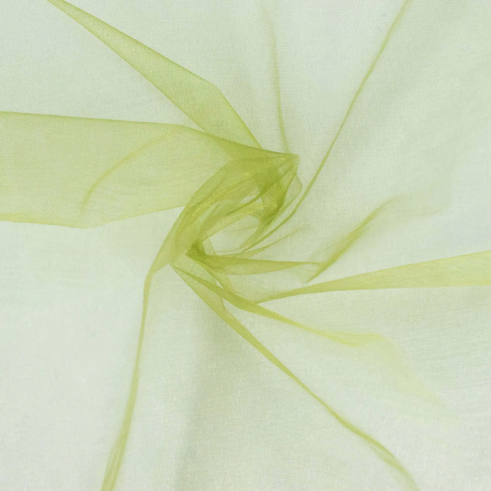 10 Pack Olive Green Sheer Organza Decorative Dinner Table Napkins - 23"x23"