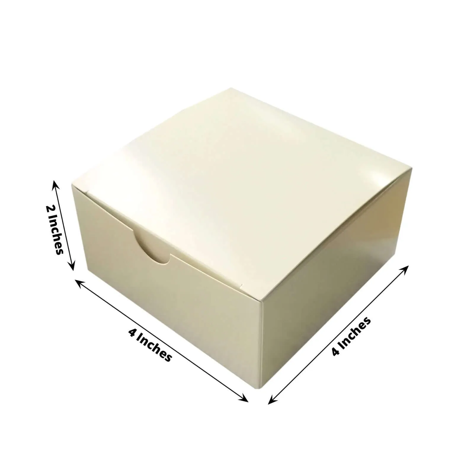 100 Pack 4"x4"x2" Ivory Cake Cupcake Party Favor Gift Boxes, DIY