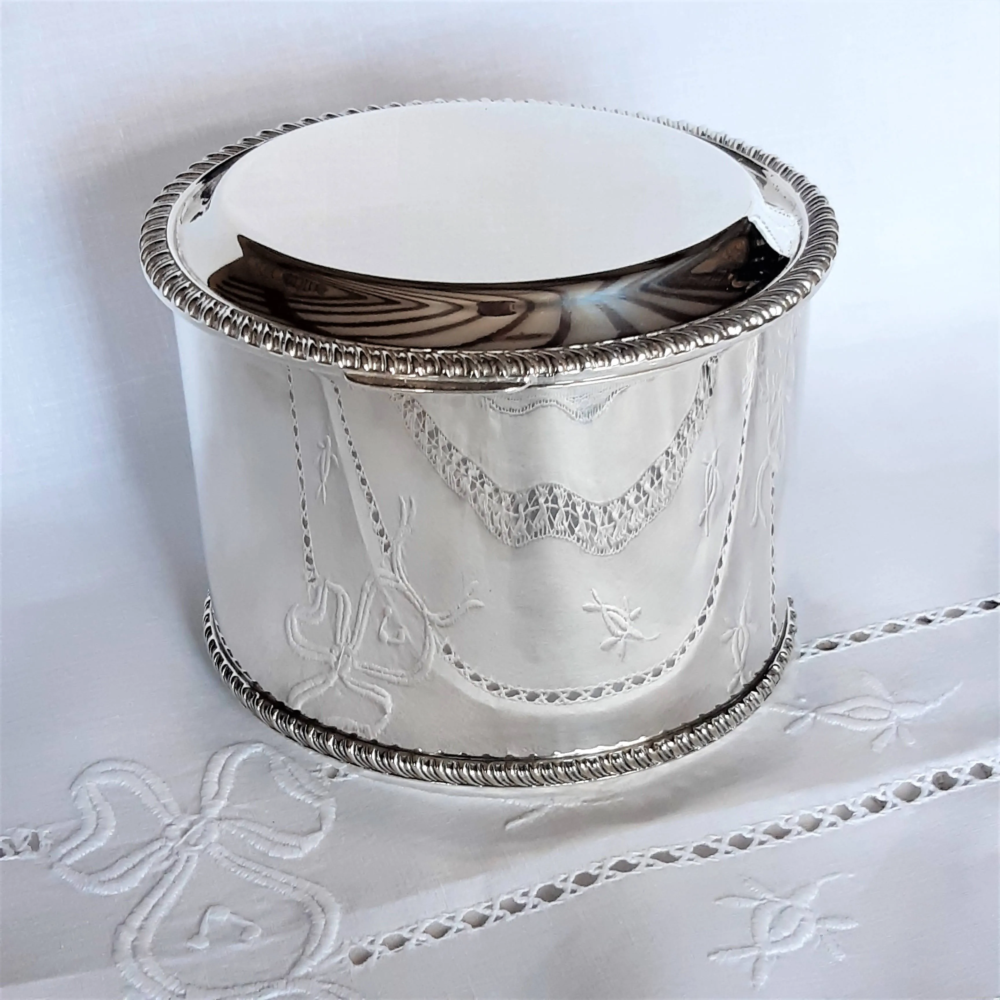 1938 Elkington & Co Silver Plate Tea Caddy