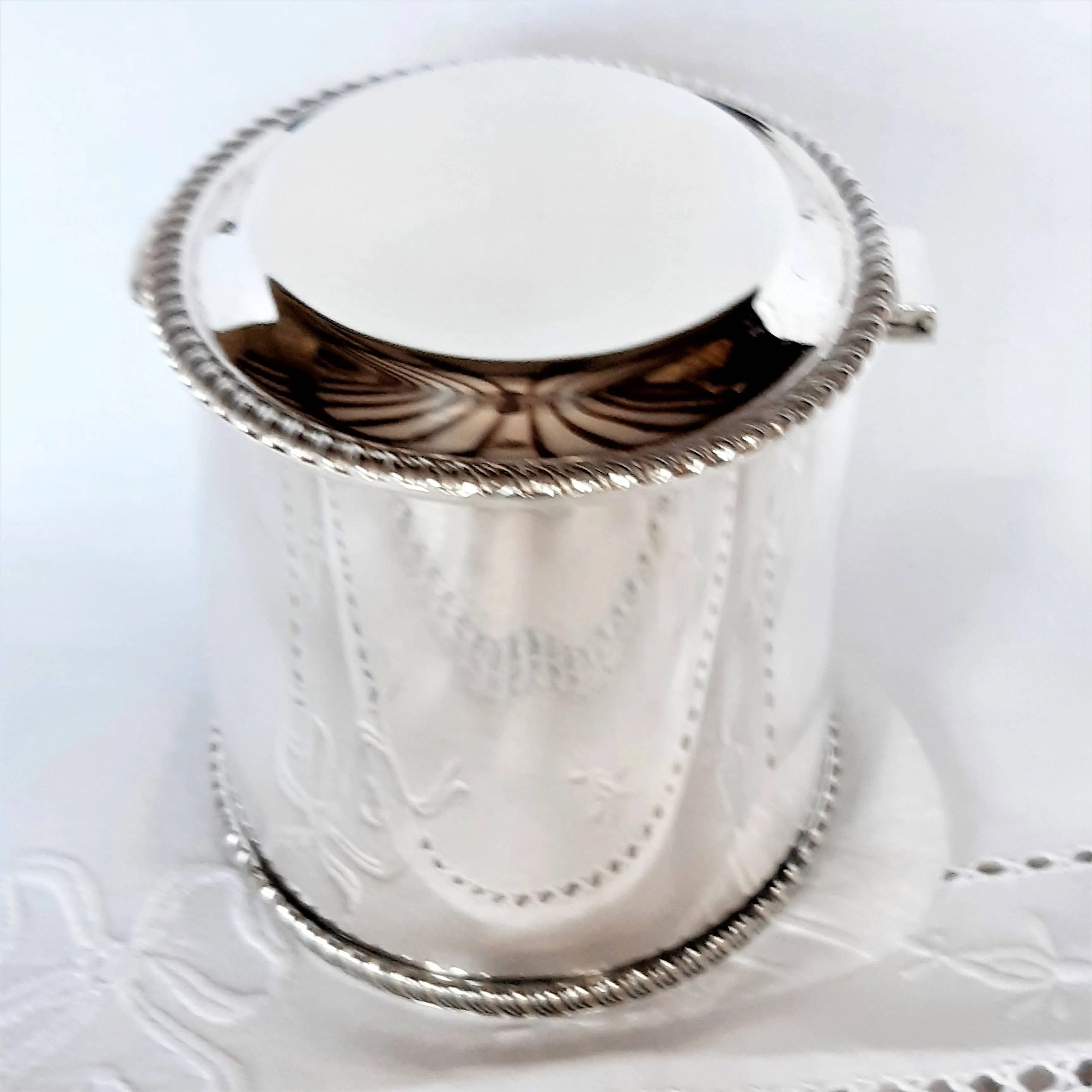 1938 Elkington & Co Silver Plate Tea Caddy