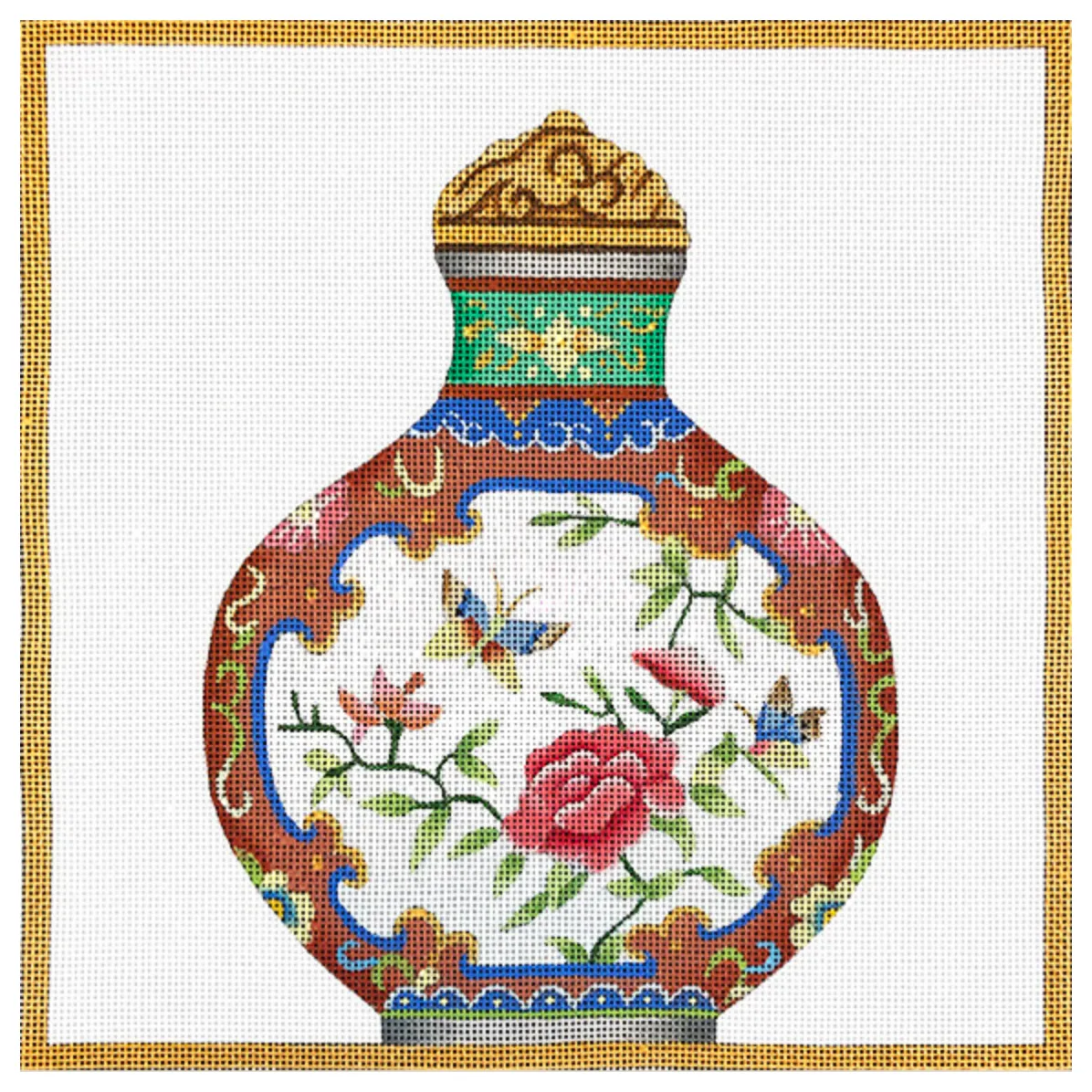 2216B Red Snuff Bottle