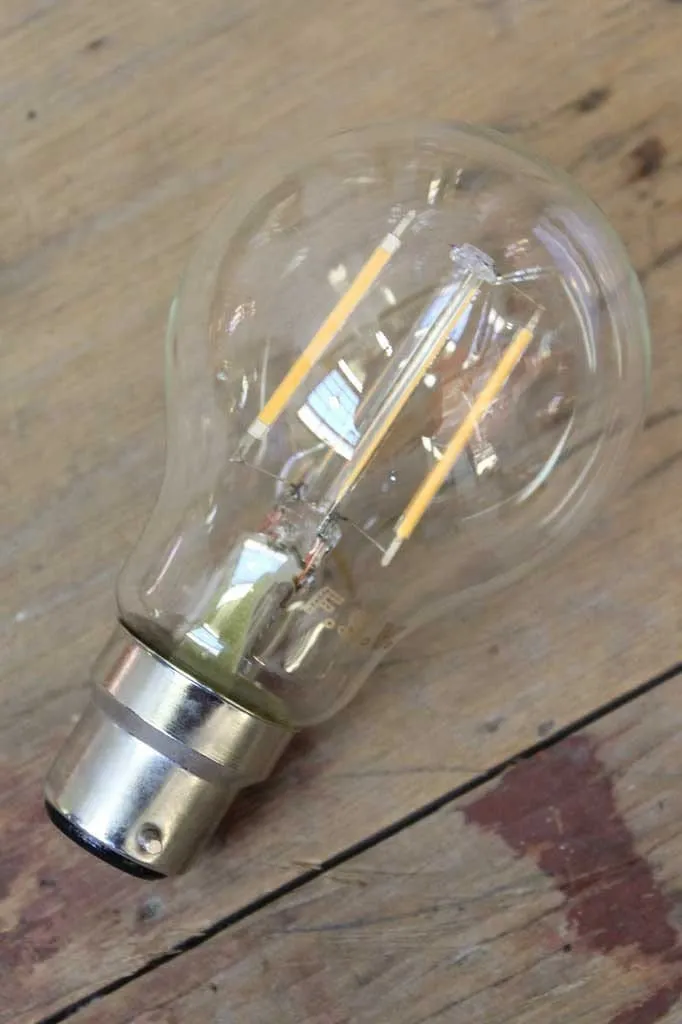 2W E27 Filament LED A60 Round 2200K Dimmable Bulb