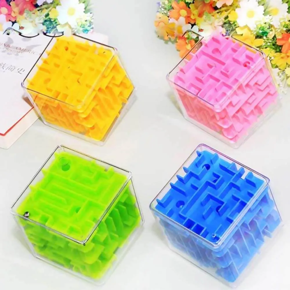 3D Cube Puzzle Maze Toy (Random Color)