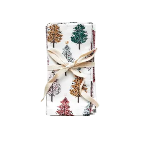 4-Pack Napkin Set-Multi Christmas Trees