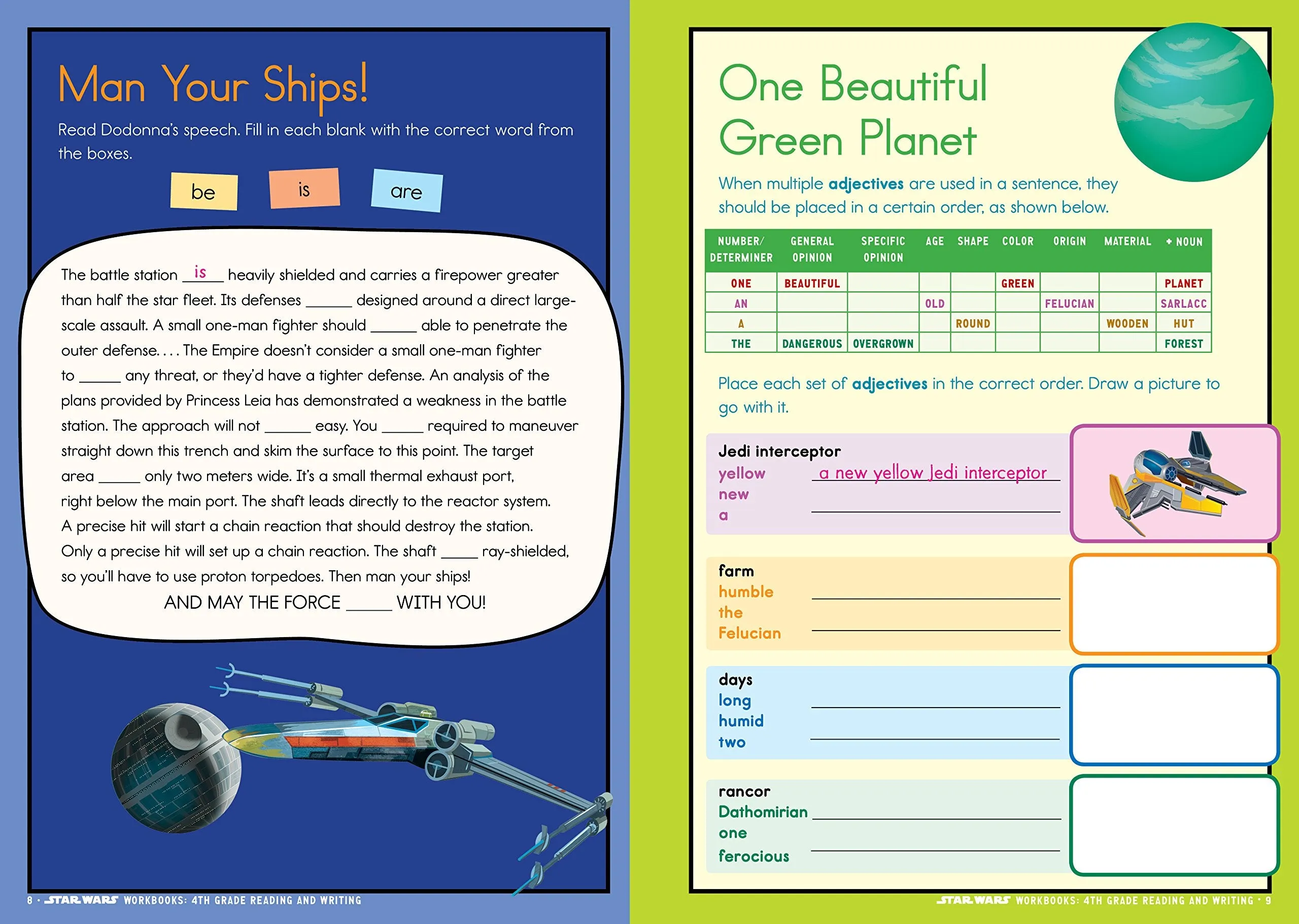 4th Grade Reading And Writing Workbook, Star Wars