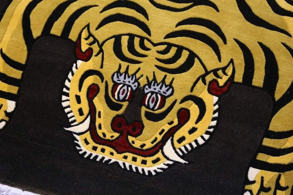 6 Foot 100 Knot Tiger Rug