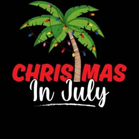 80 Christmas In July Palm Tree (DTF Transfer)