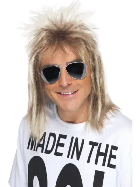 80s Mullet Wig, Blonde