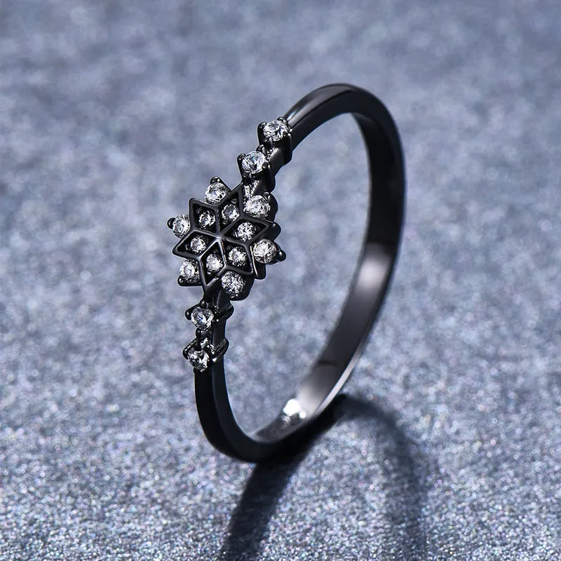 925 Sterling Silver Snowflake Ring