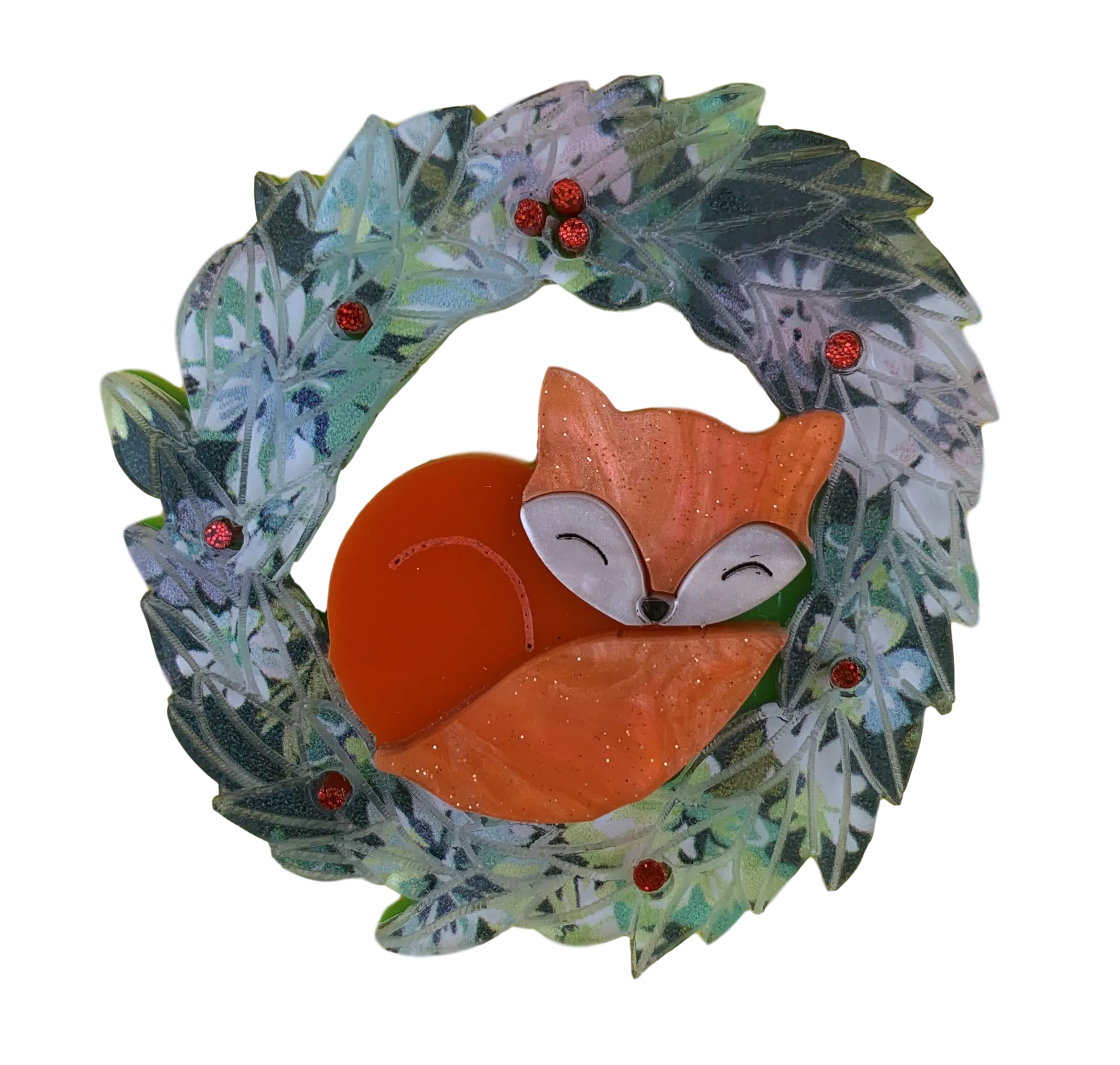 Abby Christmas Wreath - Brooch