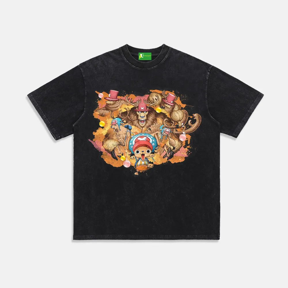 AG®Anime Contrast Elk Washed T-Shirt