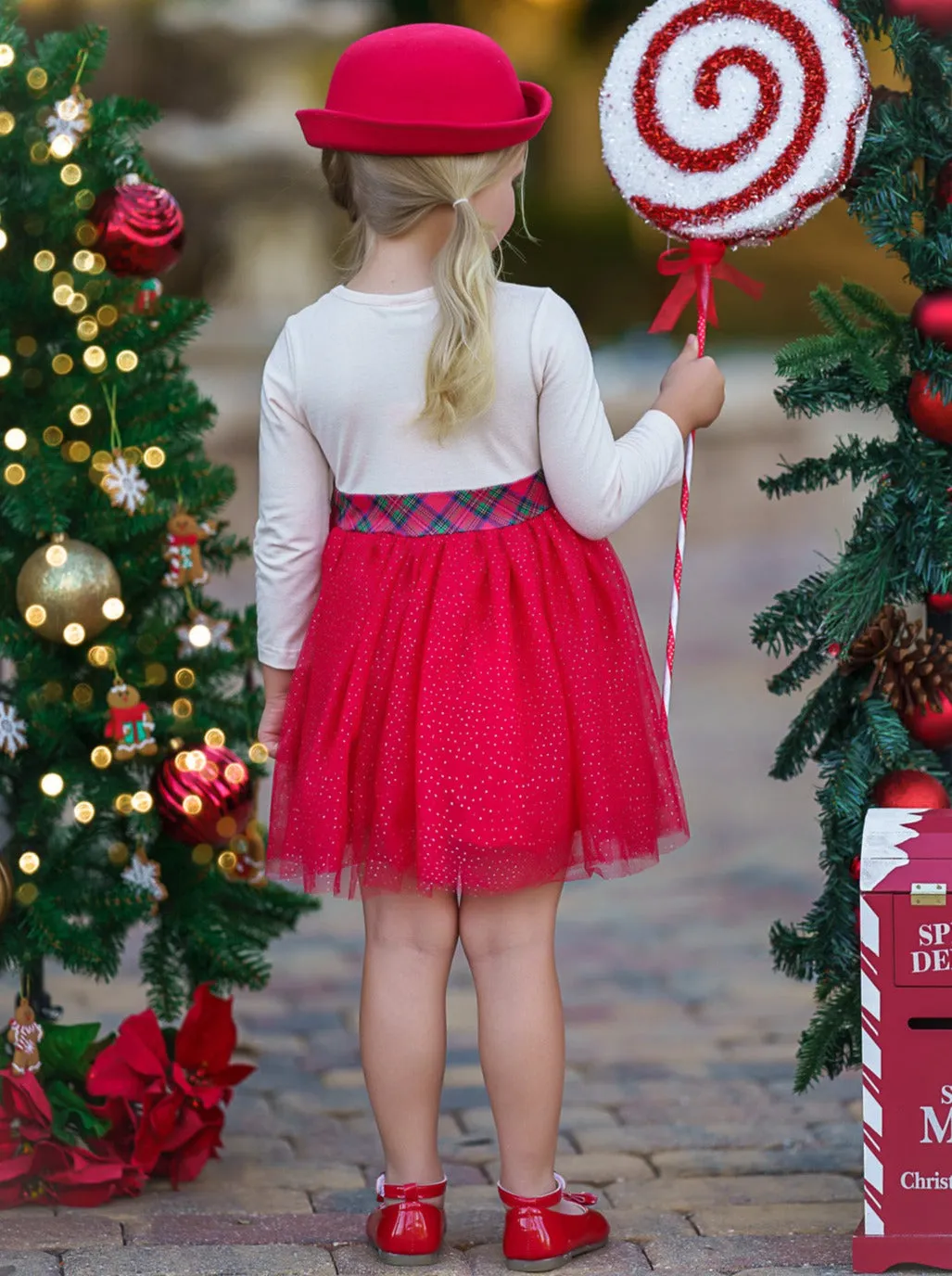 All That Glitters Plaid Bow Christmas Tutu Dress