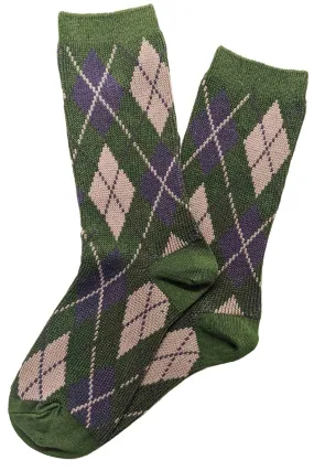 Argyle Socks Green