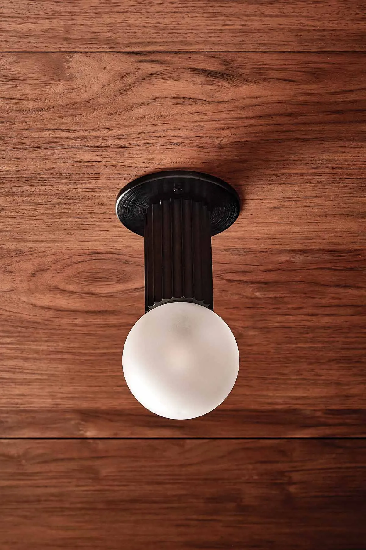 Attalos Ceiling Light, Slim Base in Brushed Black