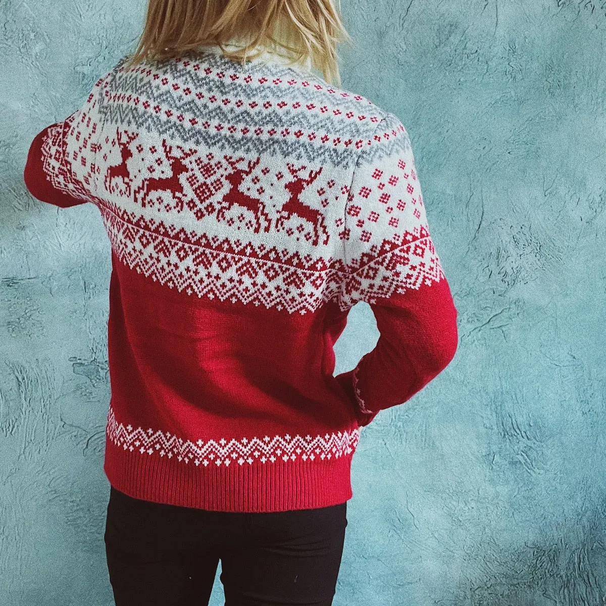 Autumn Winter New Year Christmas Sweater Casual Knitted Pullover