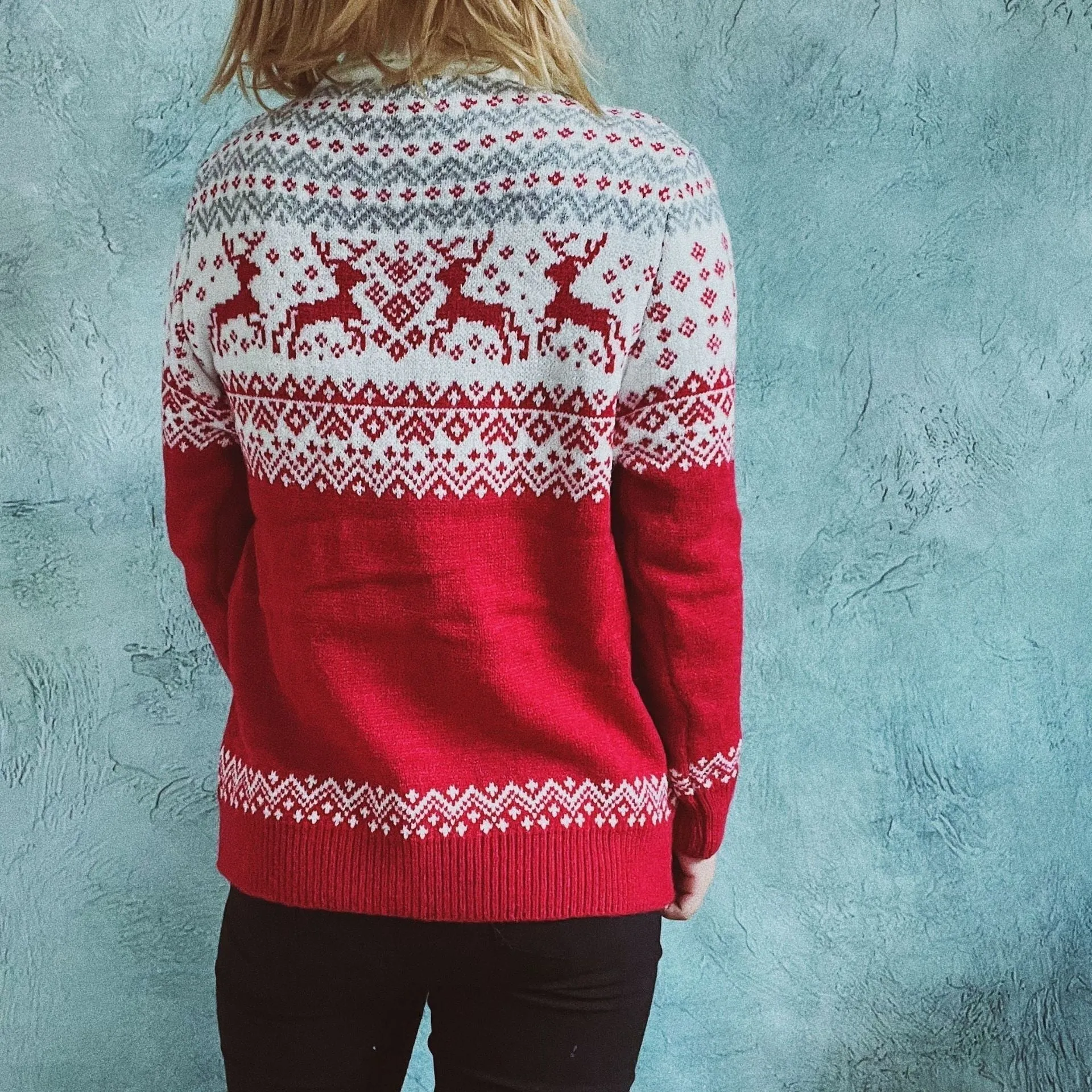 Autumn Winter New Year Christmas Sweater Casual Knitted Pullover