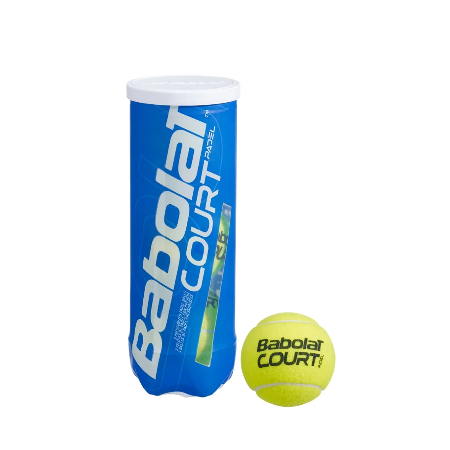 Babolat Court Padel X3 Padel Balls (Pack of 3) - 1 Can