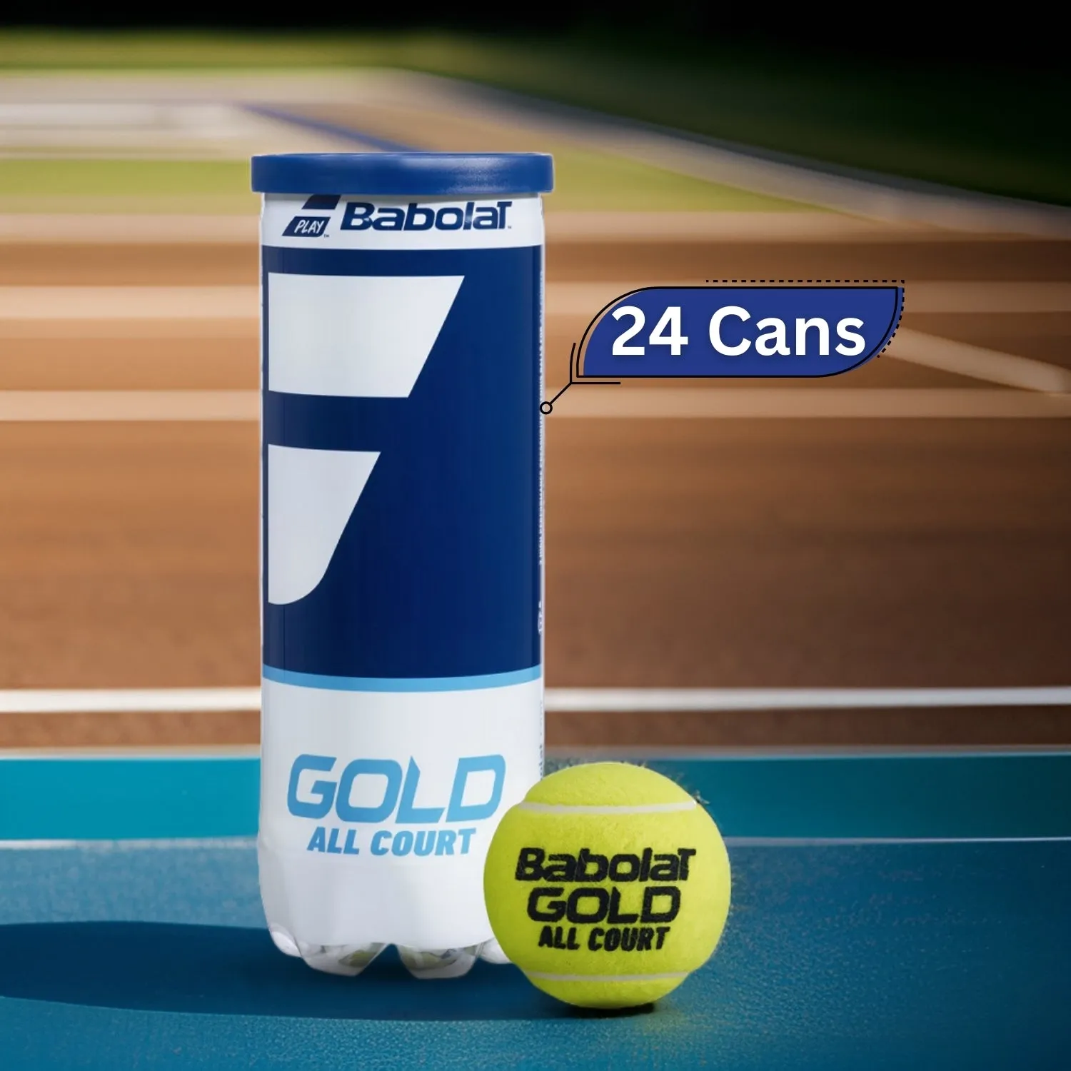 Babolat Gold All Court X3 Tennis Balls Carton (24 Cans)