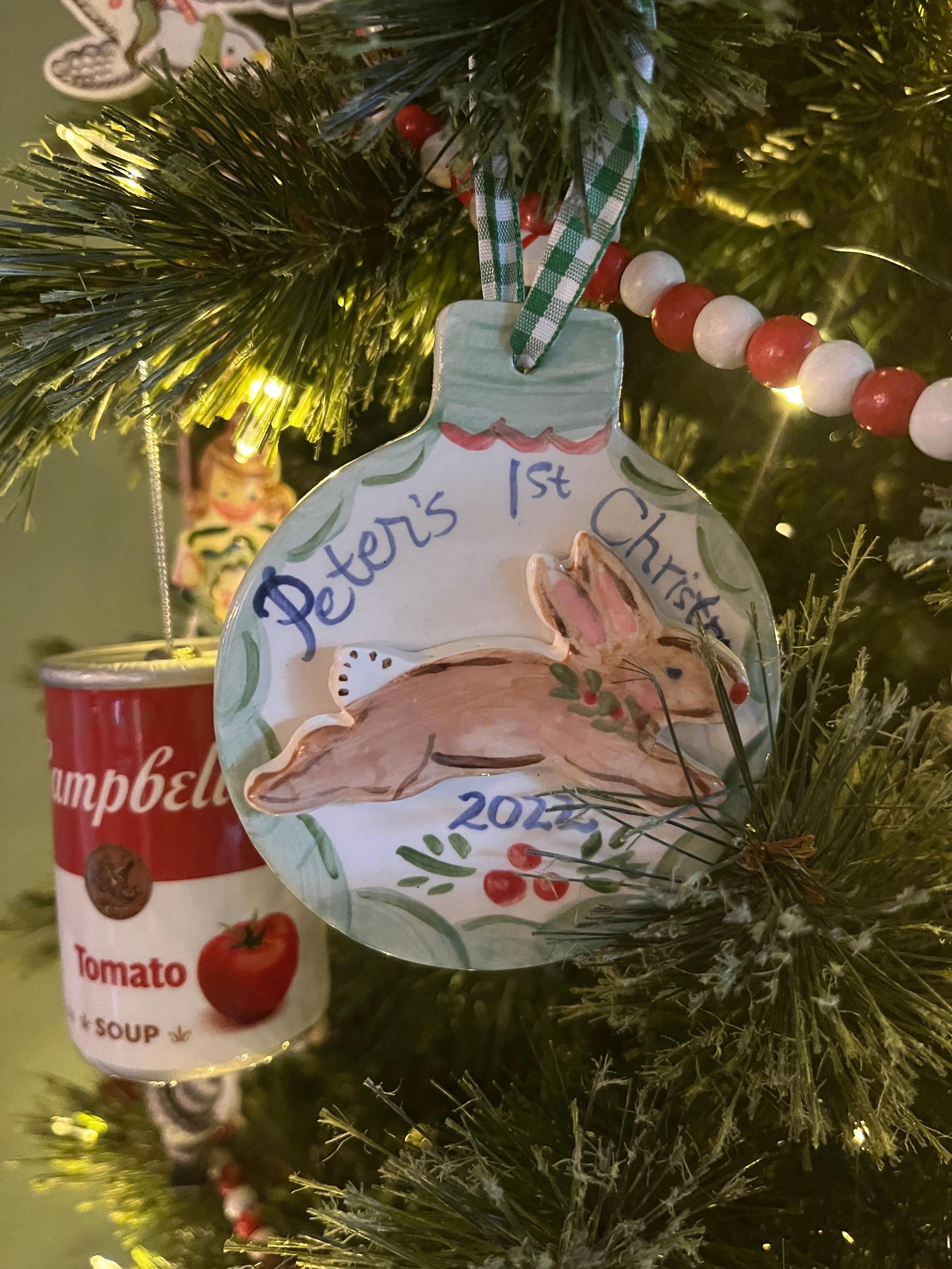 Baby's First Christmas Ornament - bunny ornament