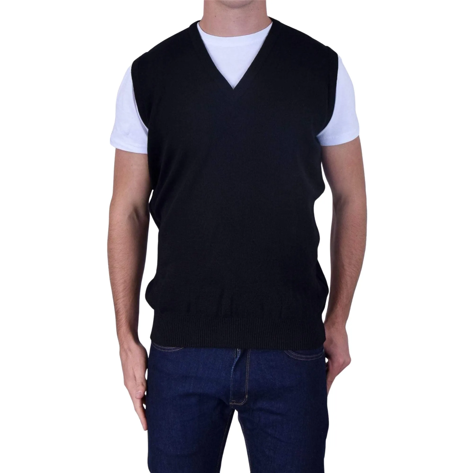 Balmoral Men V-Neck Wool Blend Sweater Vest in 7 Colours