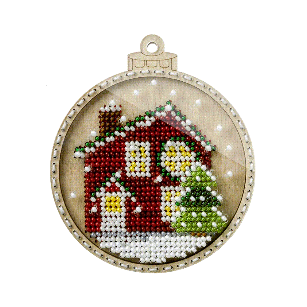 Bead embroidery kit on wood FLK-369