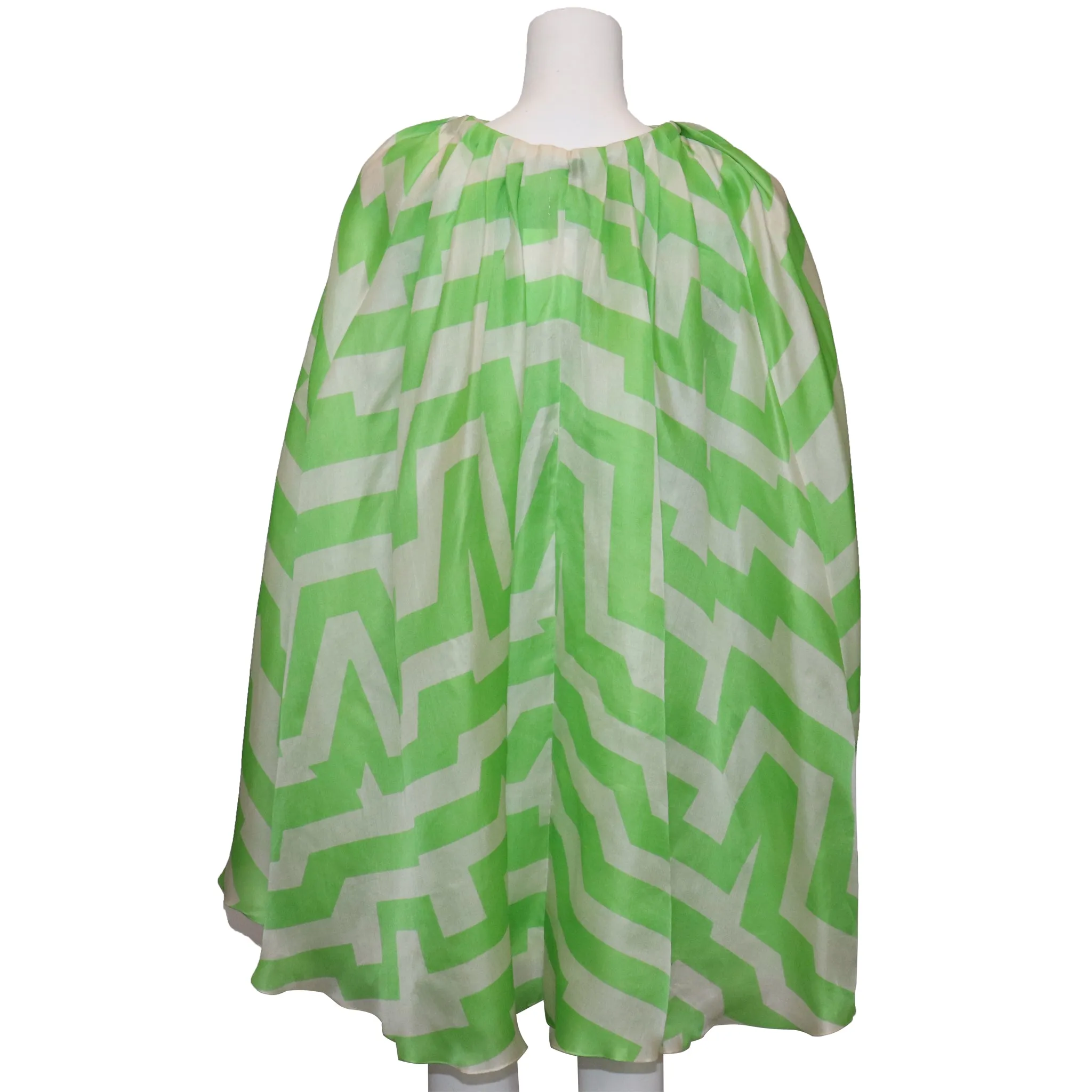 Bill Blass White & Green Silk 2 PC Dress Circa 1960s