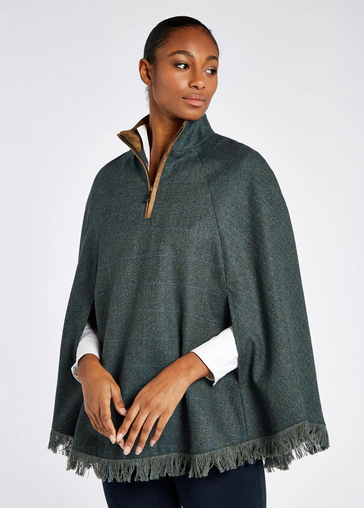 Blackmoor Tweed Cape - Mist