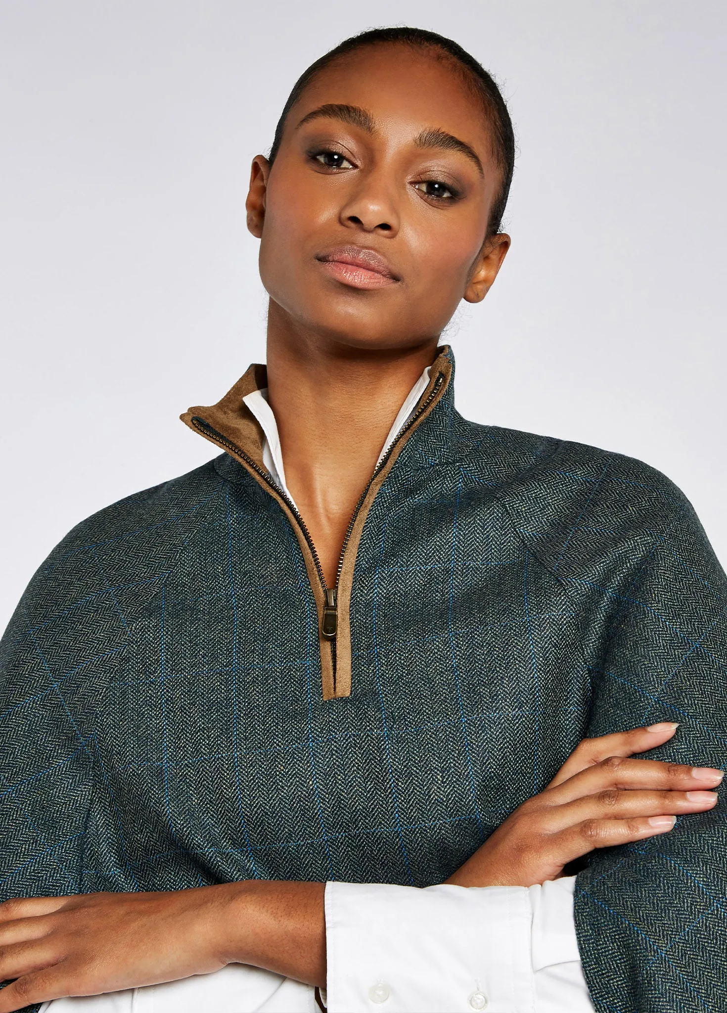 Blackmoor Tweed Cape - Mist