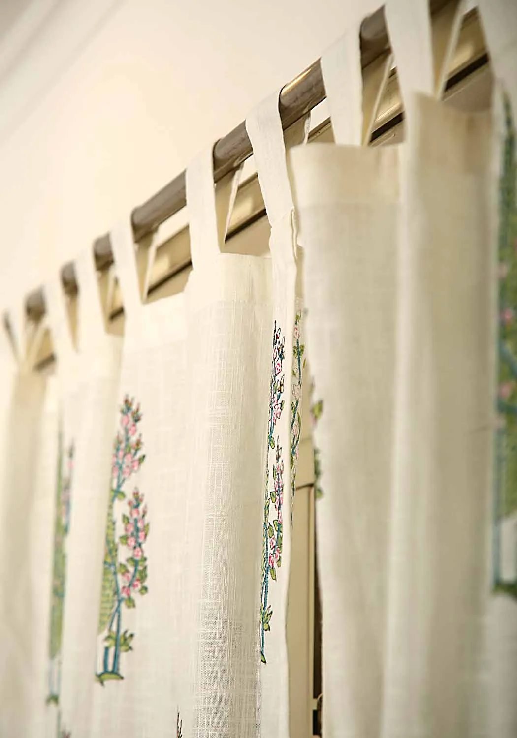 Bluebell Hand Block Print Cotton Curtain