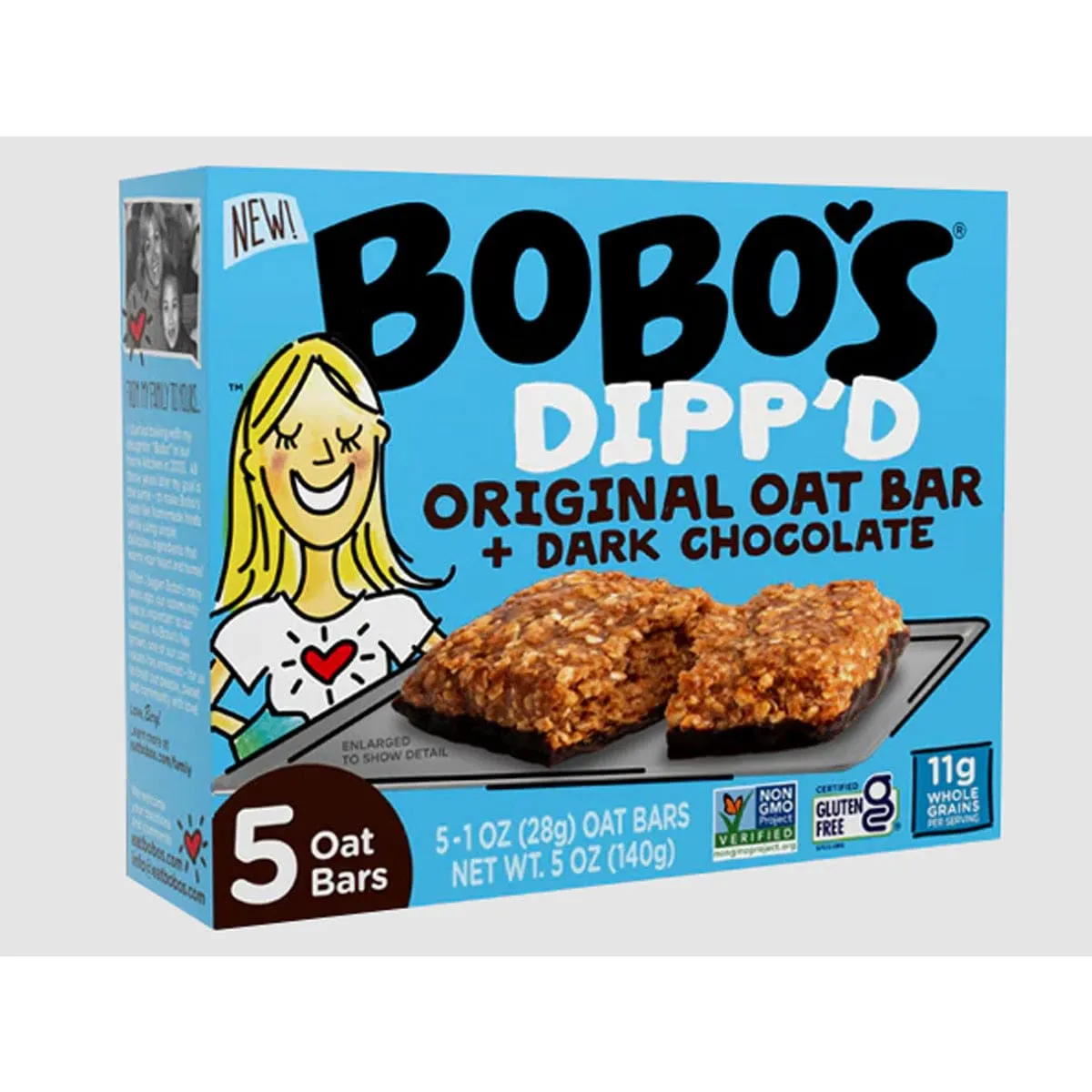 Bobos Dipp'd Original Oat Bars   Dark Chocolate