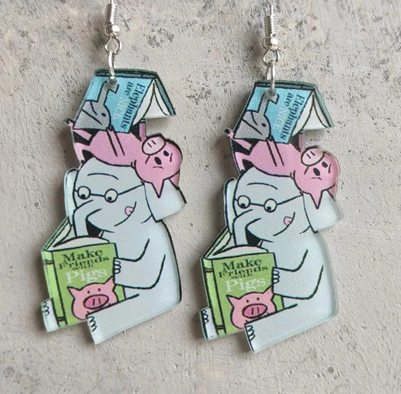 Book Character Earrings - Teacher Earrings, Elementary School, Librarian Earrings, Kindness Earrings