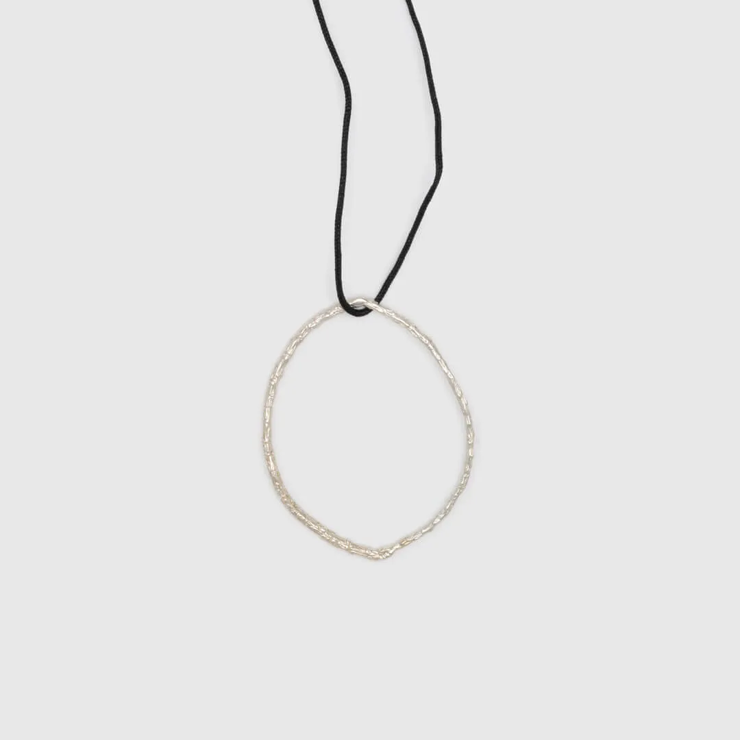 Branch hoop pendant - casual necklace - silver 925