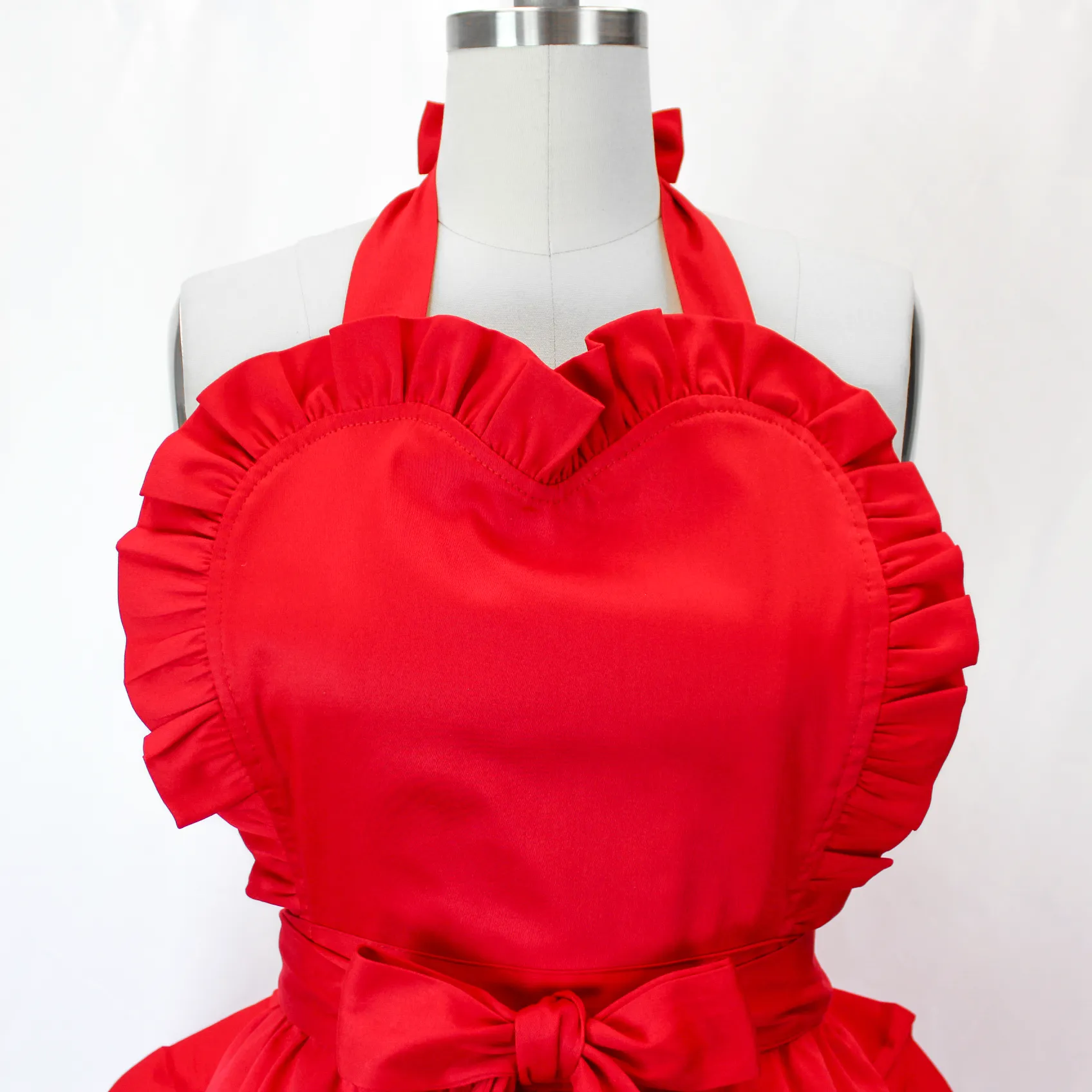 Bright Red Christmas Apron