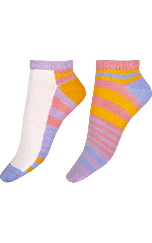 Bright Stripe Bamboo Liners (2 Pair Pack)