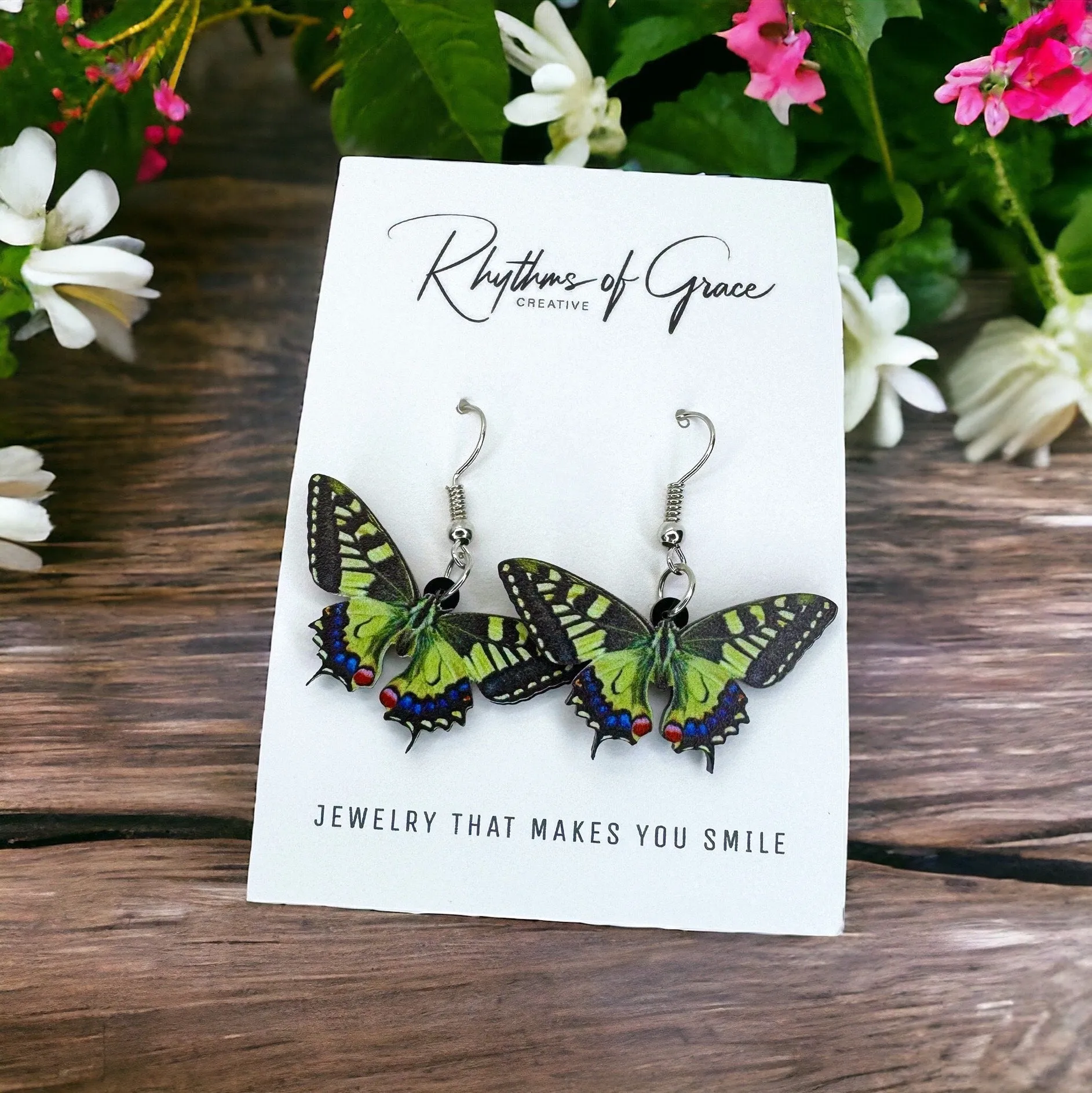 Butterfly Earrings - Easter Earrings, Handmade Earrings, Butterfly Jewelry, Butterfly Accessories,  Easter Accessories, Monarch Butterfly