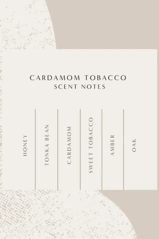 cardamom tobacco soy candle