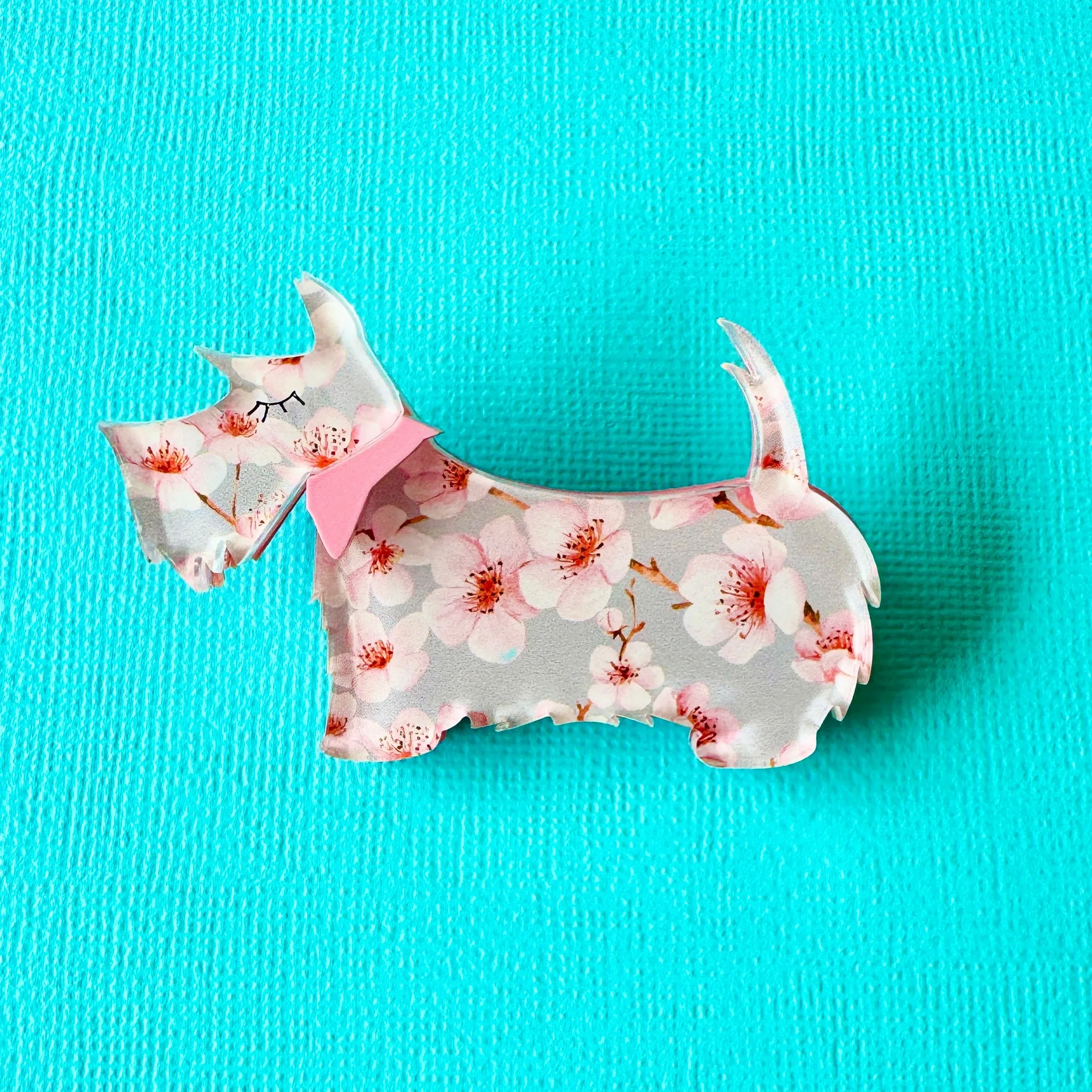 Cherry Blossom 🌸 Scotty - Brooch - Set of 2