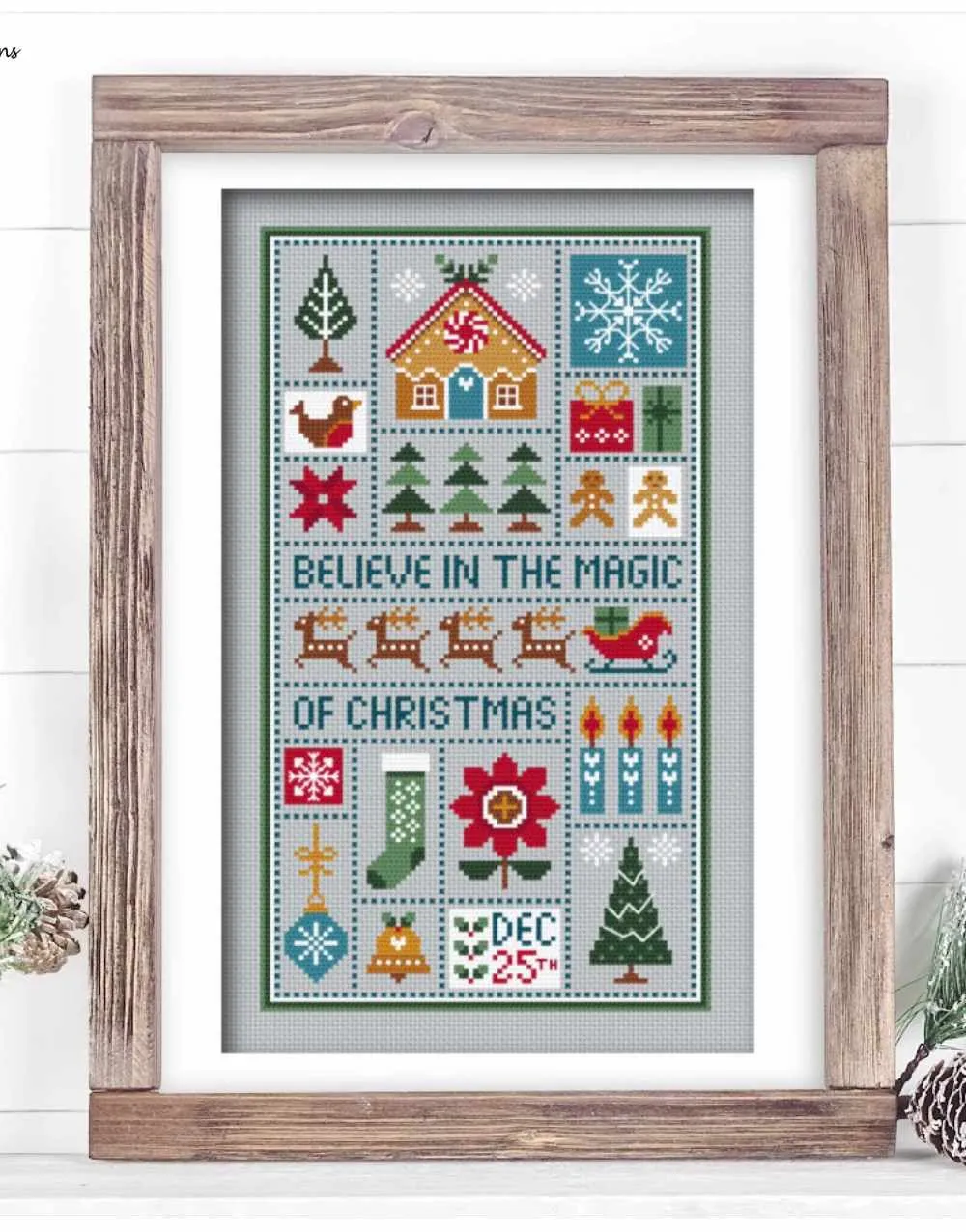 Christmas Magic Cross Stitch Kit, Little Dove Designs