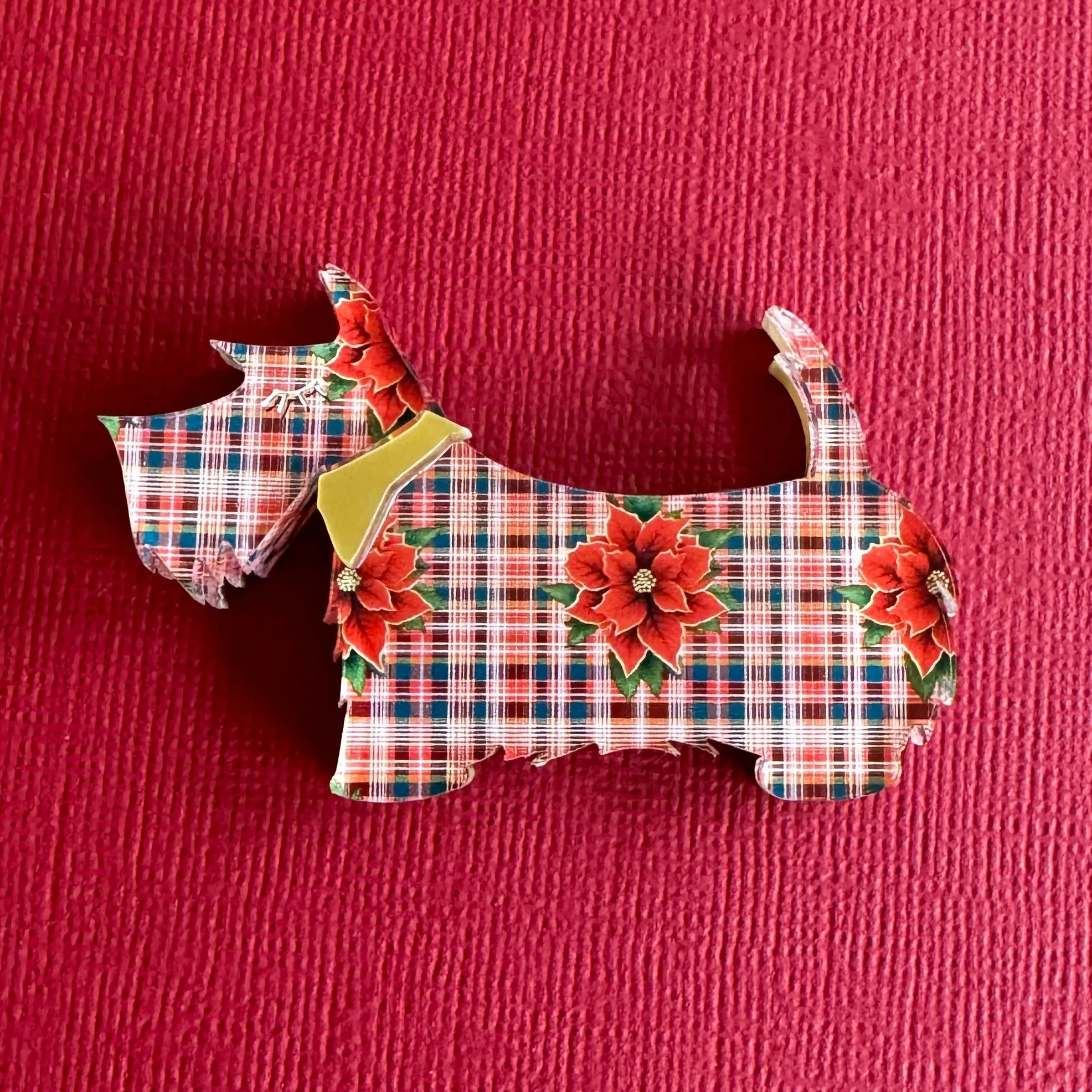 Christmas scotty 2023 - brooch - Set of 2