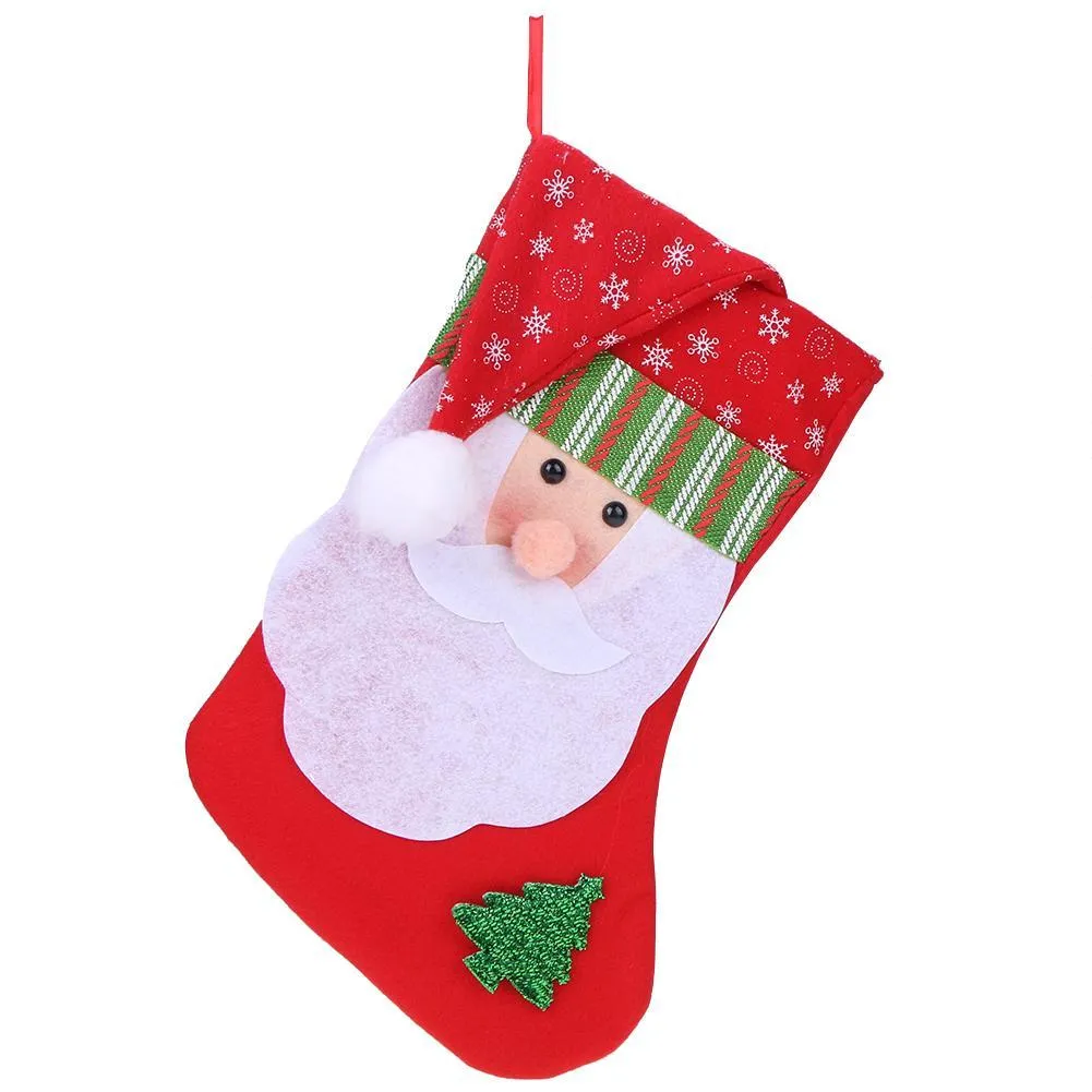 Christmas Stocking Xmas Decoration Children Gift Candy Bag Socks Tree Decor