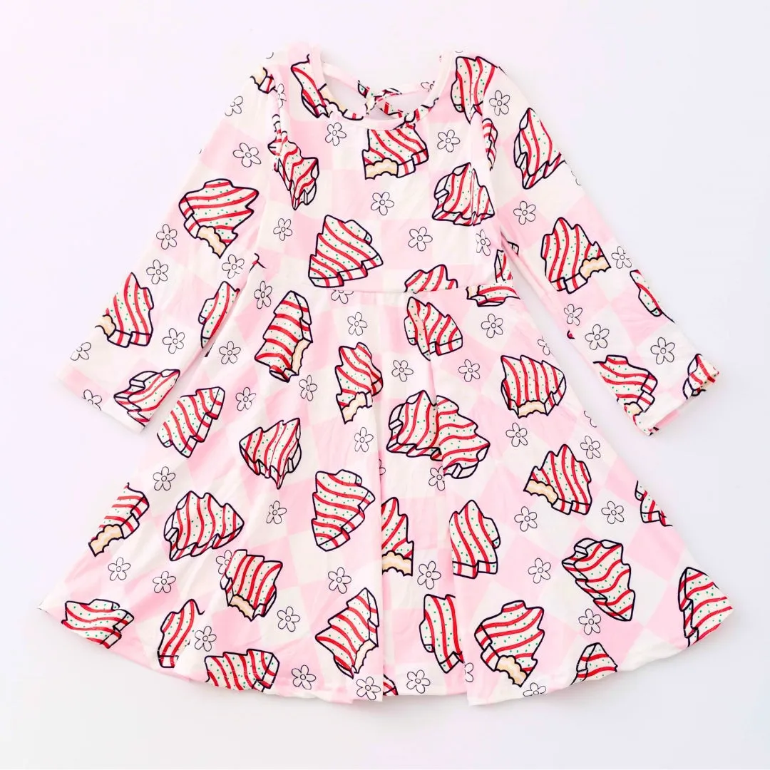 CHRISTMAS TREE CAKES TWIRL DRESS