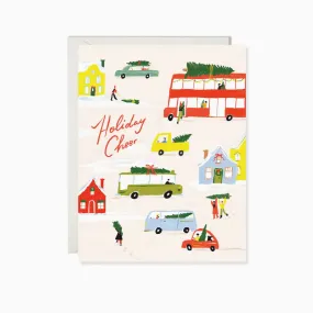 Christmas Tree Cars card