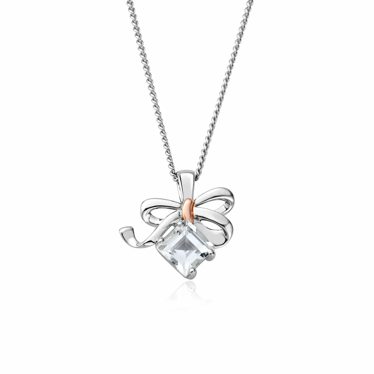 Clogau Sterling Silver Christmas Bow Pendant