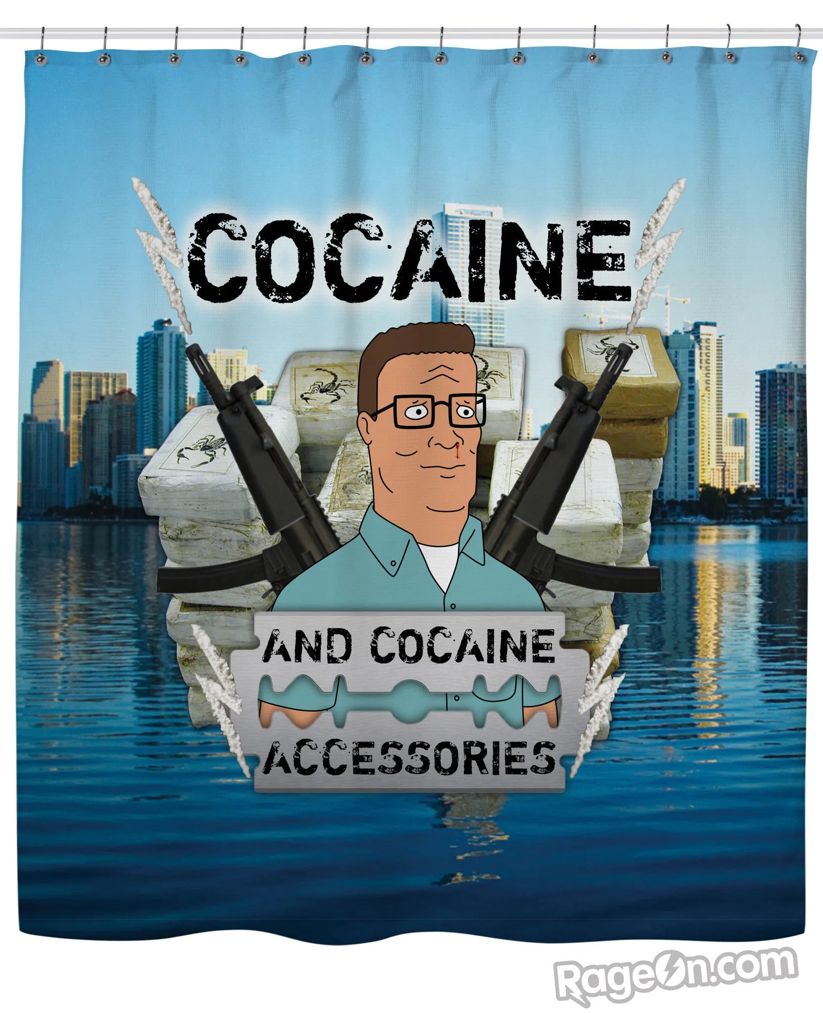 Cocaine and Cocaine Accessories Shower Curtain