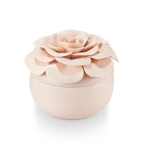 Coconut Milk Mango Ceramic Flower Candle