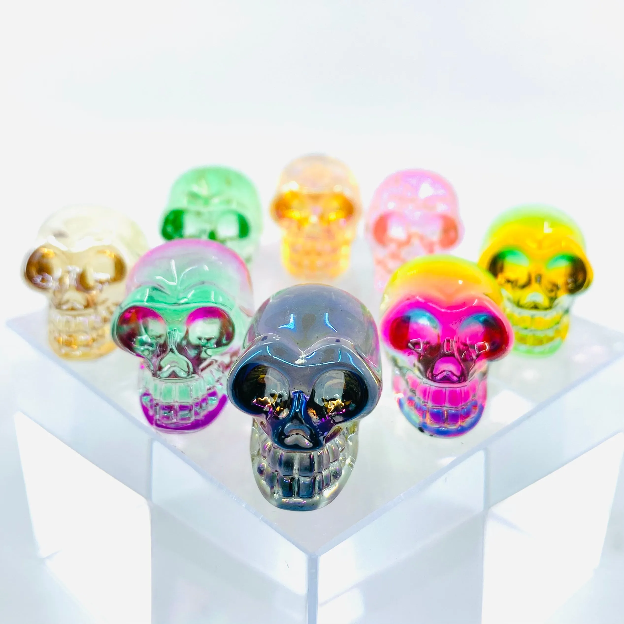 Colorful Glass Skulls 246