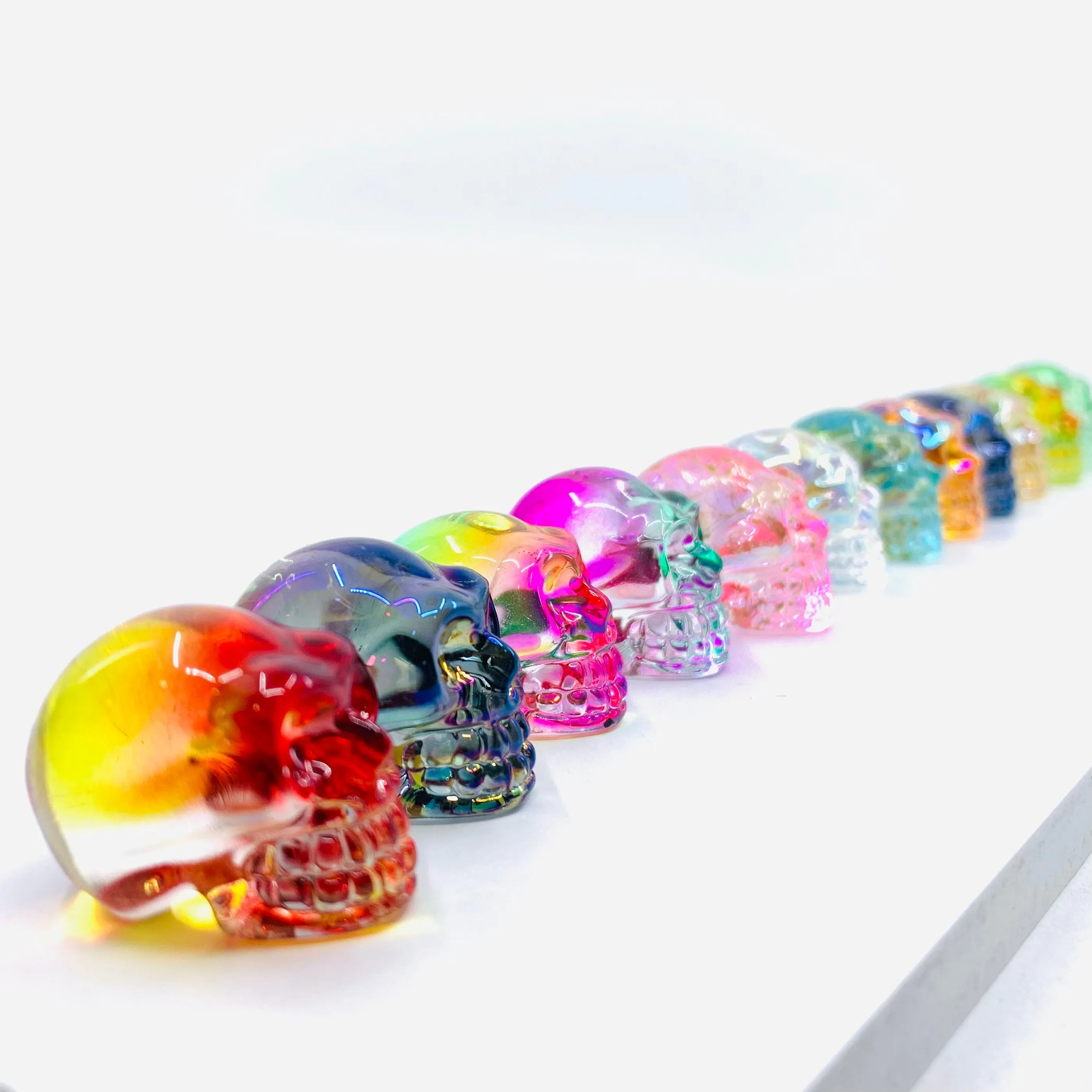 Colorful Glass Skulls 246