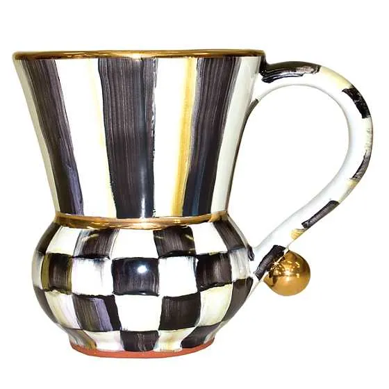 Courtly Check Fluted Enamel Mug